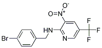 (4-Bromo-benzyl)-(3-nitro-5-trifluoromethyl-pyridin-2-yl)-amine Struktur