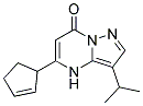 5-cyclopent-2-en-1-yl-3-(1-methylethyl)pyrazolo[1,5-a]pyrimidin-7(4H)-one Struktur