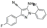 5-amino-1-(2-bromophenyl)-3-(4-fluorophenyl)-1H-pyrazole-4-carbonitrile Struktur