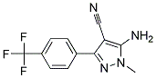 5-amino-3-[4-(trifluoromethyl)phenyl]-1-methyl-1H-pyrazole-4-carbonitrile Struktur