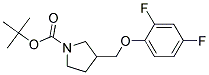 3-(2,4-Difluoro-phenoxymethyl)-pyrrolidine-1-carboxylic acid tert-butyl ester Struktur