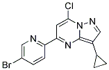 5-(5-bromopyridin-2-yl)-7-chloro-3-cyclopropylpyrazolo[1,5-a]pyrimidine Struktur