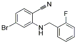 4-Bromo-2-(2-fluoro-benzylamino)-benzonitrile Struktur