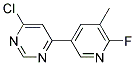 4-Chloro-6-(6-fluoro-5-methyl-pyridin-3-yl)-pyrimidine Struktur