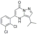 5-(2,3-dichlorophenyl)-3-(1-methylethyl)pyrazolo[1,5-a]pyrimidin-7(4H)-one Struktur