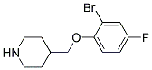 4-(2-Bromo-4-fluoro-phenoxymethyl)-piperidine Struktur