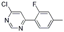 4-Chloro-6-(2-fluoro-4-methyl-phenyl)-pyrimidine Struktur