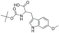 2-[(tert-butoxycarbonyl)amino]-3-(6-methoxy-1H-indol-3-yl)propanoic acid Struktur