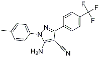 5-amino-3-[4-(trifluoromethyl)phenyl]-1-(4-methylphenyl)-1H-pyrazole-4-carbonitrile Struktur