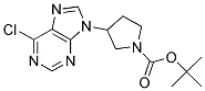 tert-butyl 3-(6-chloro-9H-purin-9-yl)pyrrolidine-1-carboxylate Struktur