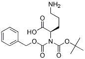 N-tert-Butoxycarbonyl-N-benzyloxycarbonyl-D-ornithine Struktur