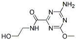 4-AMINO-N-(2-HYDROXYETHYL)-6-METHOXY-1,3,5-TRIAZINE-2-CARBOXAMIDE Struktur