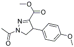 METHYL1-ACETYL-4-(P-METHOXYPHENYL)-2-PYRAZOLINE-3-CARBOXYLATE Struktur