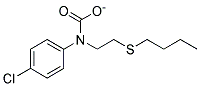 P-CHLOROPHENYL(2-(BUTYLTHIO)ETHYL)CARBAMATE Struktur