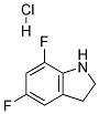 5,7-Difluoroindoline hydrochloride Struktur