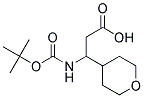 3-[(tert-butoxycarbonyl)amino]-3-(tetrahydro-2H-pyran-4-yl)propanoic acid Struktur