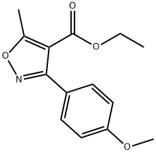 ethyl 3-(4-methoxyphenyl)-5-methylisoxazole-4-carboxylate Struktur