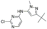 N-(3-tert-butyl-1-methyl-1H-pyrazol-5-yl)-2-chloropyrimidin-4-amine Struktur