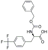 (2R)-2-{[(benzyloxy)carbonyl]amino}-3-[4-(trifluoromethyl)phenyl]propanoic acid Struktur