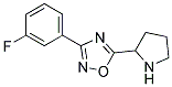 3-(3-fluorophenyl)-5-pyrrolidin-2-yl-1,2,4-oxadiazole Struktur