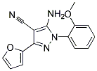 5-amino-3-furan-2-yl-1-(2-methoxyphenyl)-1H-pyrazole-4-carbonitrile Struktur