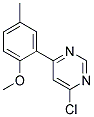 4-Chloro-6-(2-methoxy-5-methyl-phenyl)-pyrimidine Struktur