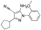 5-amino-3-cyclopentyl-1-(2-methoxyphenyl)-1H-pyrazole-4-carbonitrile Struktur