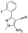 5-amino-3-(2-fluorophenyl)-1-methyl-1H-pyrazole-4-carbonitrile Struktur