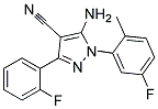 5-amino-1-(5-fluoro-2-methylphenyl)-3-(2-fluorophenyl)-1H-pyrazole-4-carbonitrile Struktur