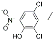 5-Ethyl-4,6-Dichloro-2-Nitrophenol Struktur