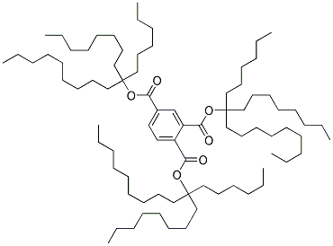 Tri-(n-hexyl-n-octyl-n-decyl) trimellitate Struktur