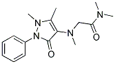 2-(N-(2,3-DIMETHYL-5-OXO-1-PHENYL-3-PYRAZOLIN-4-YL)-N-METHYLAMINO)-N,N-DIMETHYLACETAMIDE Struktur