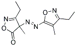 3-ETHYL-4-(3-ETHYL-4-METHYL-5-ISOXAZOLYLAZO)-4-METHYL-5(4H)-ISOXAZOLONE Struktur