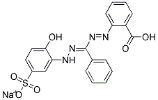 5-(O-CARBOXYPHENYL)-1-(2-HYDROXY-5-SULFOPHENYL)-3-PHENYLFORMAZANMONOSODIUMSALT Struktur