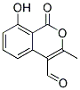 8-HYDROXY-3-METHYL-1-OXO-1H-BENZO(C)PYRAN-4-CARBALDEHYDE Struktur