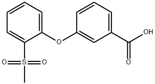 3-[(2-Methylsulfonyl)phenoxy]benzoicacid Struktur