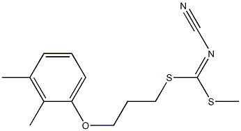 Methyl[3-(2,3-dimethylphenoxy)propyl]-cyanocarbonimidodithioate Struktur