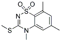 4,6,8-Trimethyl-3-methylthio-4H-1,2,4-benzothiadiazin-1,1-dioxide Struktur