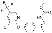 Methyl 2-(1-(4-((3-chloro-5-(trifluoromethyl)-2-pyridinyl)oxy)phenyl)ethylidene)-1-hydrazinecarboxylate Struktur