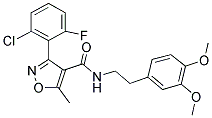 N-(2-(3,4-DIMETHOXYPHENYL)ETHYL)(3-(2-CHLORO-6-FLUOROPHENYL)-5-METHYLISOXAZOL-4-YL)FORMAMIDE Struktur