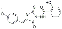 2-HYDROXY-N-[(5Z)-5-(4-METHOXYBENZYLIDENE)-4-OXO-2-THIOXO-1,3-THIAZOLIDIN-3-YL]BENZAMIDE Struktur