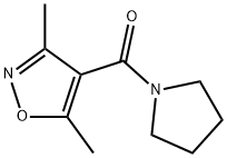 (3,5-DIMETHYL-4-ISOXAZOLYL)(1-PYRROLIDINYL)METHANONE Struktur