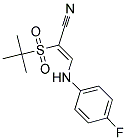 2-((TERT-BUTYL)SULFONYL)-3-((4-FLUOROPHENYL)AMINO)PROP-2-ENENITRILE Struktur