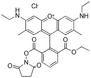 6-CARBOXYRHODAMINE 6G, SUCCINIMIDYL ESTER Structure