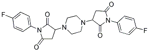 3,3'-(PIPERAZINE-1,4-DIYL)BIS(1-(4-FLUOROPHENYL)PYRROLIDINE-2,5-DIONE) Struktur