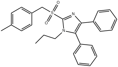 2-[(4-METHYLBENZYL)SULFONYL]-4,5-DIPHENYL-1-PROPYL-1H-IMIDAZOLE Struktur