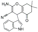 2-AMINO-4-INDOL-3-YL-7,7-DIMETHYL-5-OXO-4,6,7,8-TETRAHYDRO2H-CHROMENE-3-CARBONITRILE Struktur