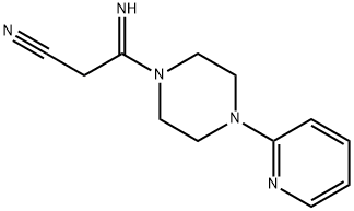 3-IMINO-3-[4-(2-PYRIDINYL)PIPERAZINO]PROPANENITRILE Struktur