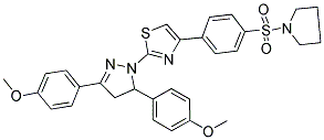 2-(3,5-BIS(4-METHOXYPHENYL)-4,5-DIHYDROPYRAZOL-1-YL)-4-(4-(PYRROLIDIN-1-YLSULFONYL)PHENYL)THIAZOLE Struktur