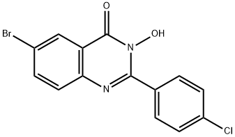 6-BROMO-2-(4-CHLOROPHENYL)-3-HYDROXY-4(3H)-QUINAZOLINONE Struktur